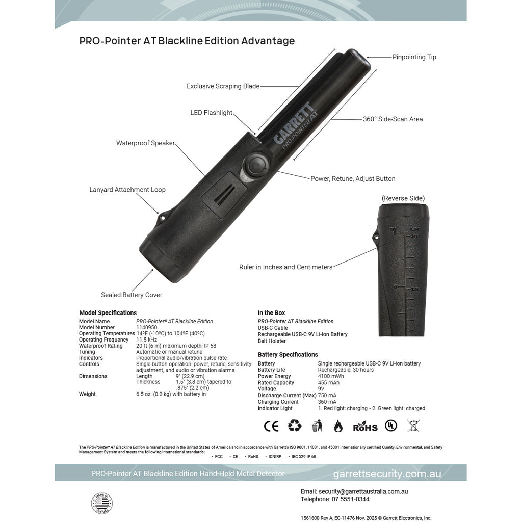 Garrett PRO-Pointer AT Blackline Edition