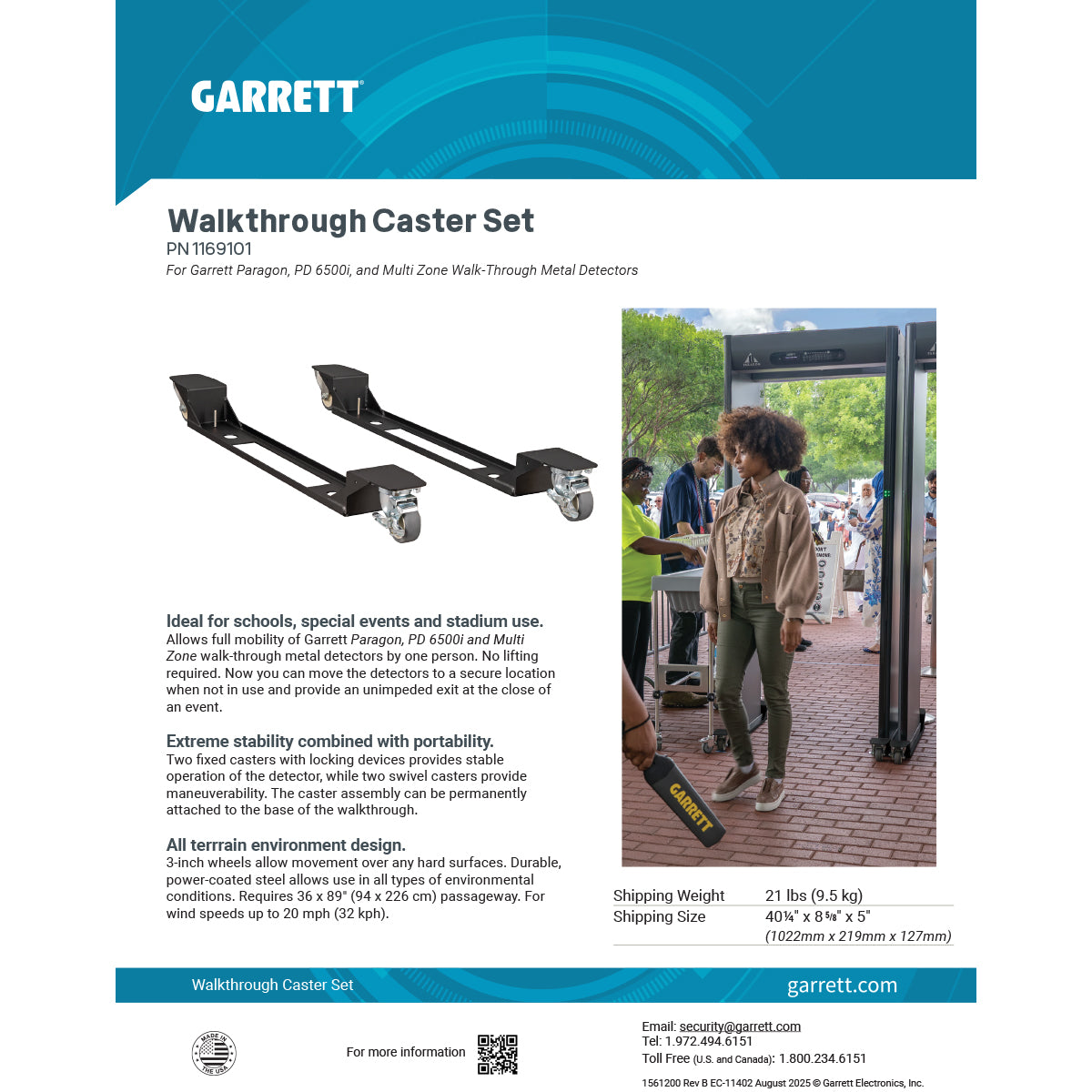 Garrett Walk-Through Caster Set