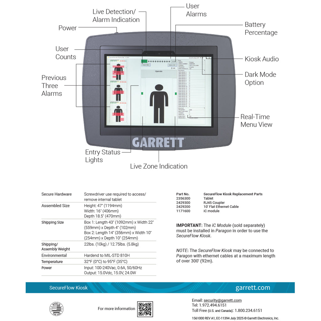 Garrett SecureFlow Kiosk