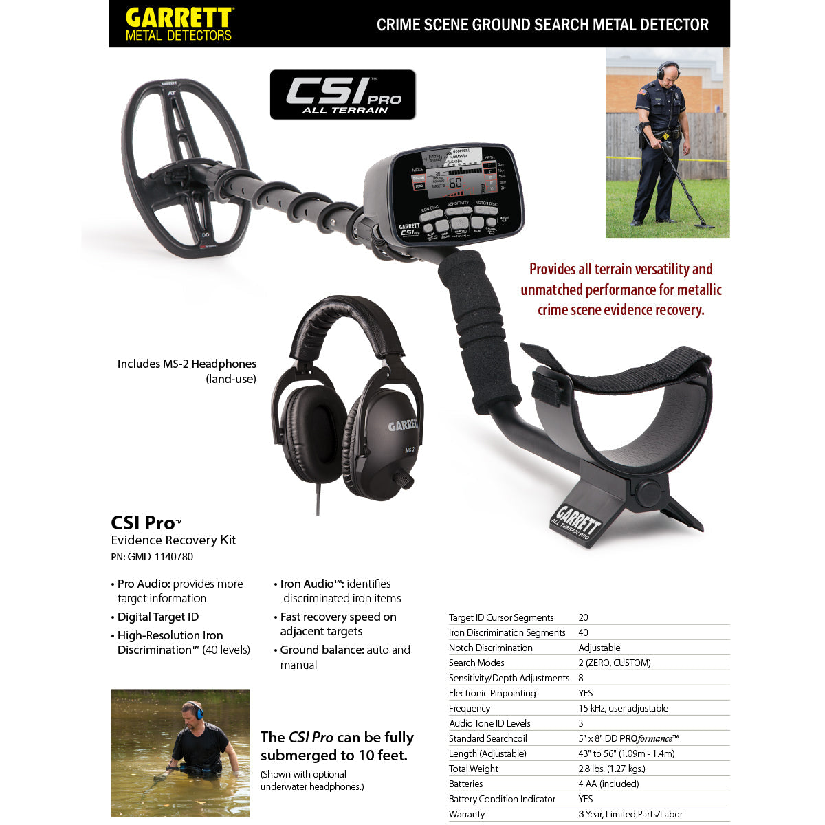 CSI Pro Ground Search Detector