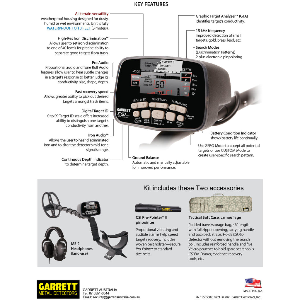 CSI Pro Ground Search Detector